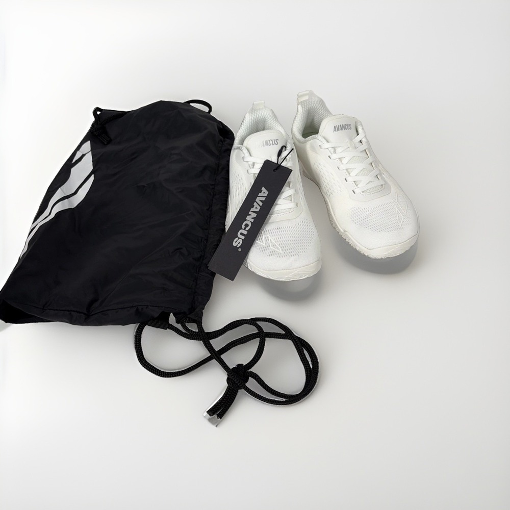 AVANCUS Women's Size 5.5 EU 36 White Training Shoes Sneakers New With Bag S2